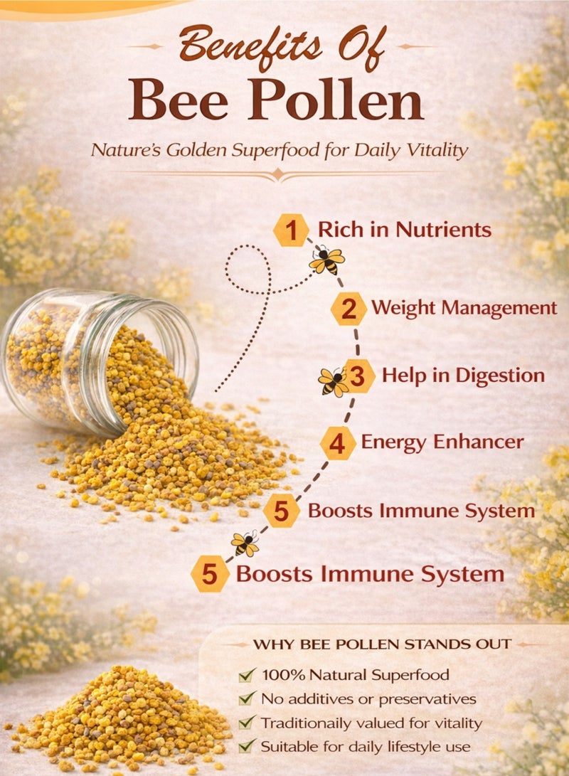 Zahr Bee Pollen (Laqah Al Nahl) – 100% Natural, Sun-Dried, Hand-Sorted Pollen Pellets | Premium Botanical Material for Gardening, Horticulture, Herbal Projects, Decorative & Aromatic Use - Image 3